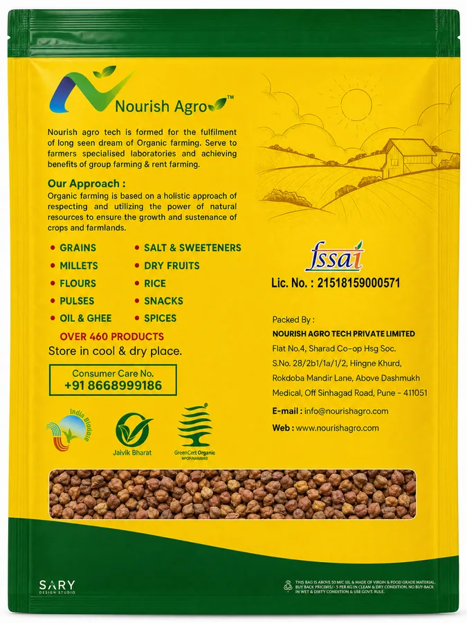 Brown Chana - back of pack