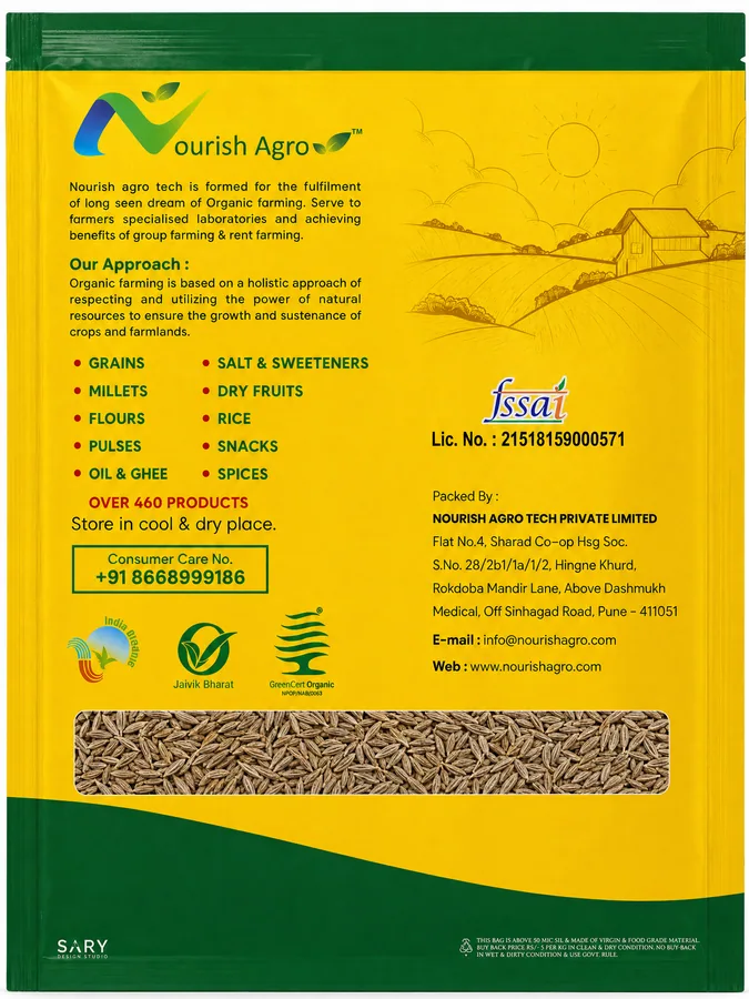 Cumin (Jeera) - back of pack