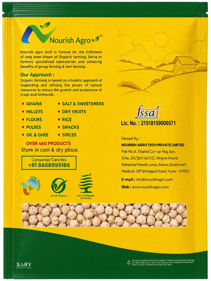 Kabuli Chana - back of pack