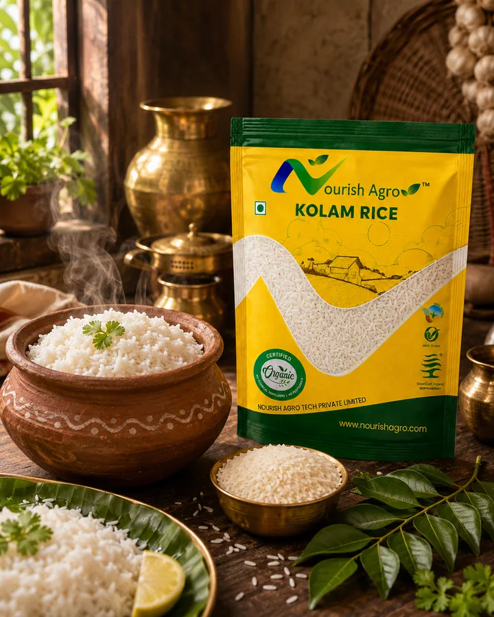 Kolam Rice - back of pack